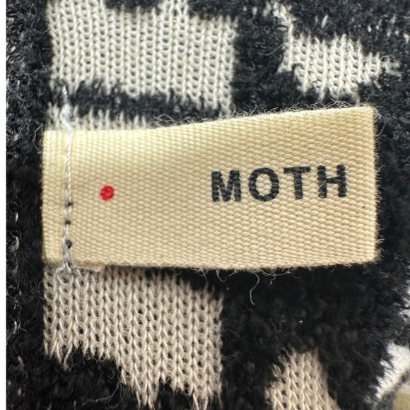 Anthropologie Moth Boho Black Flare Sweater Midi Skirt Size M Whimsical Grunge - Picture 4 of 9